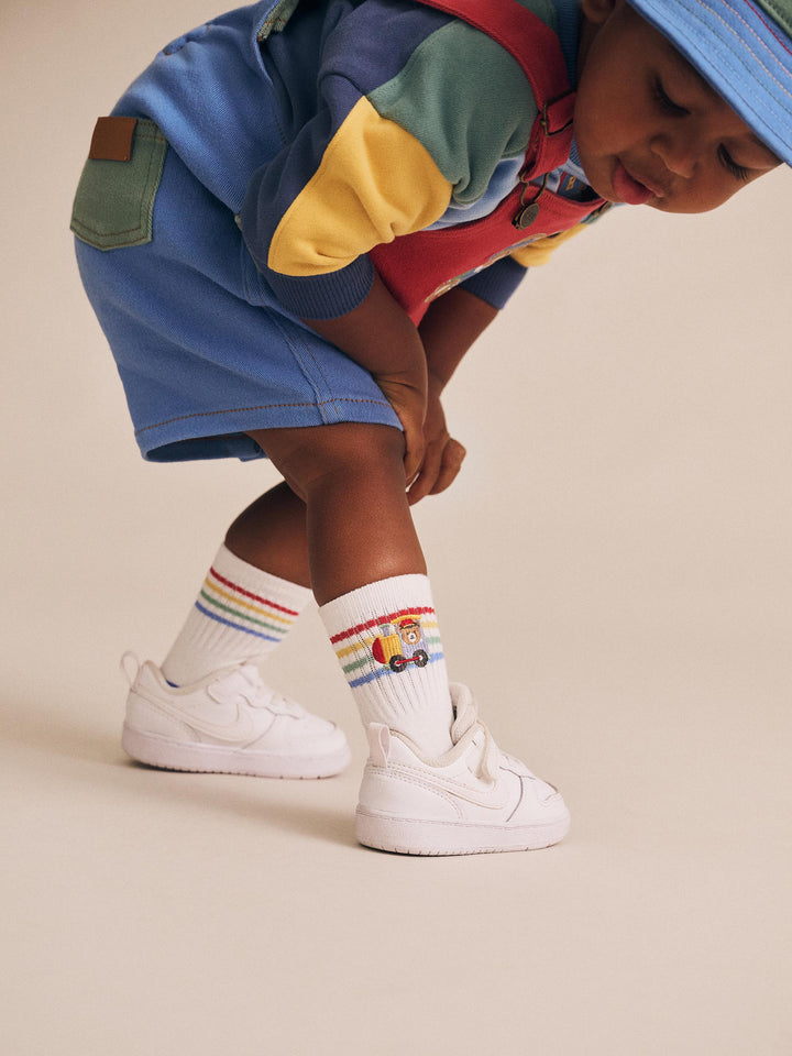Huxbaby Denim Short Overalls Multicolour