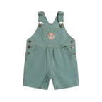 Denim Short Overalls Green