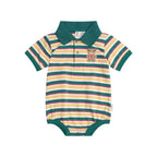 Gingerbread Preppy Polo Romper