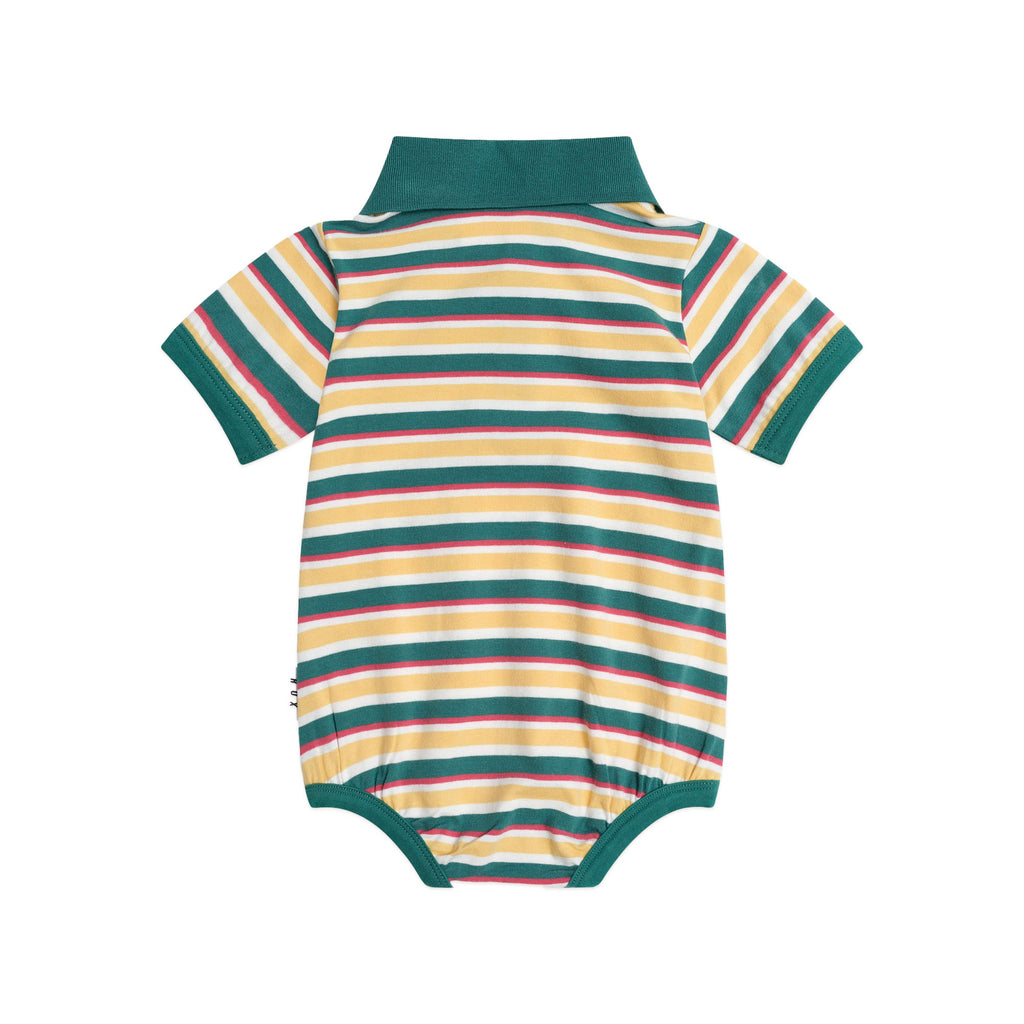 Huxbaby Gingerbread Preppy Polo Romper
