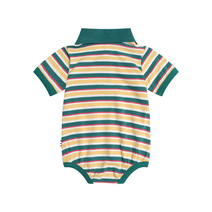 Huxbaby Gingerbread Preppy Polo Romper