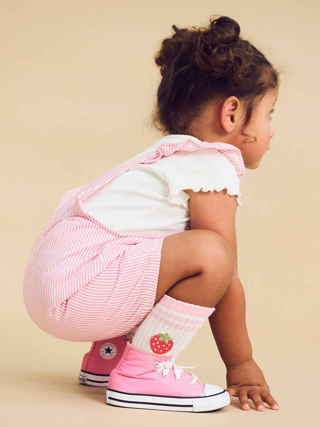Candy Stripe Bubble Onesie - Bubblegum Stripe