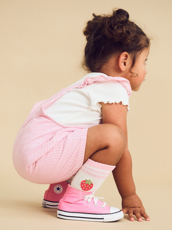 Huxbaby Candy Stripe Bubble Onesie - Bubblegum Stripe