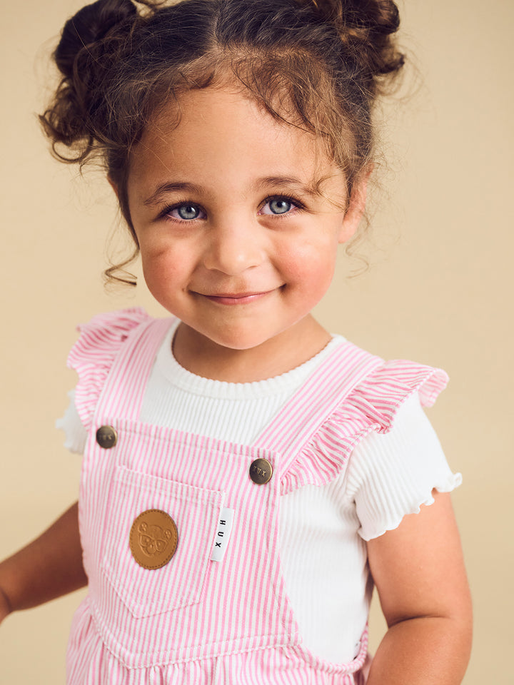 Huxbaby Candy Stripe Bubble Onesie - Bubblegum Stripe