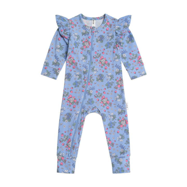 Huxbaby Strawberry Garden Zip Romper