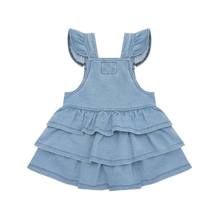Huxbaby Huxbear Knit Denim Frill Pinafore - Denim