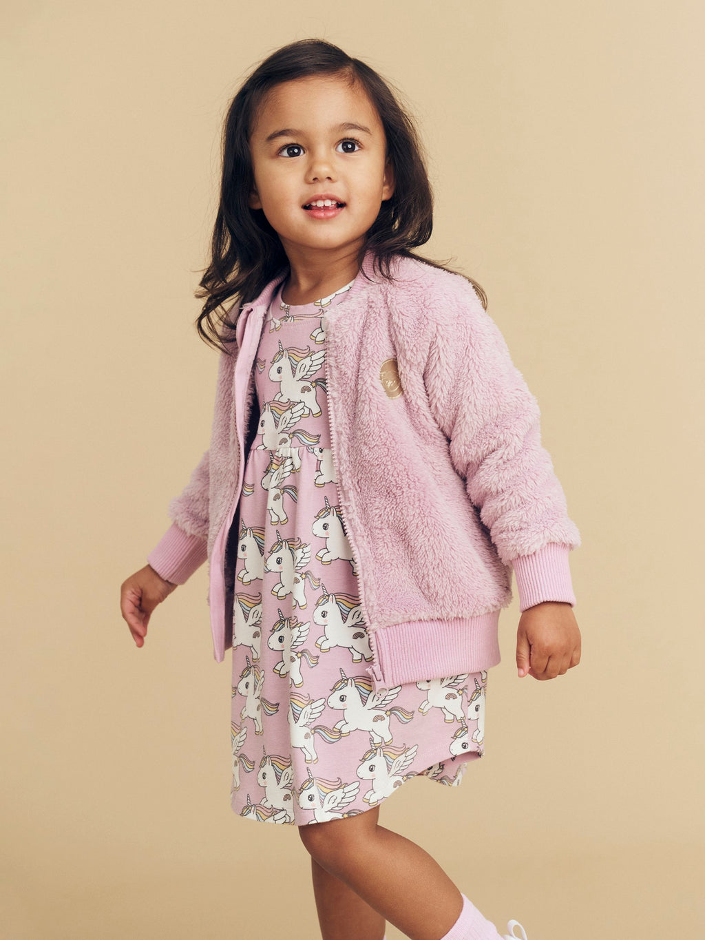 Magical Unicorn Swirl Dress - Orchid