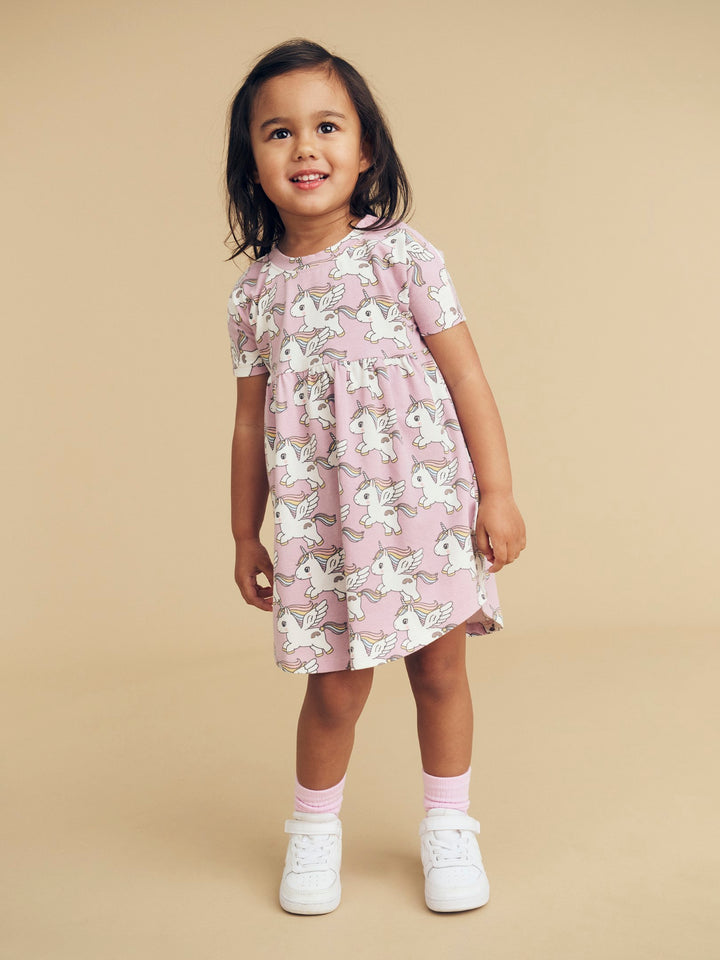 Huxbaby Magical Unicorn Swirl Dress - Orchid