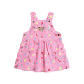 Pink Fruit Emoji Pinafore Dress