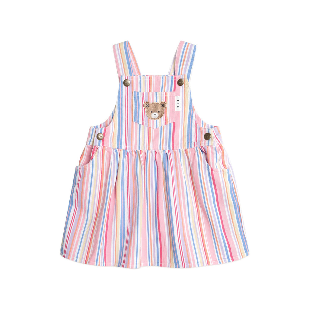Pastel Stripe Pinafore Dress