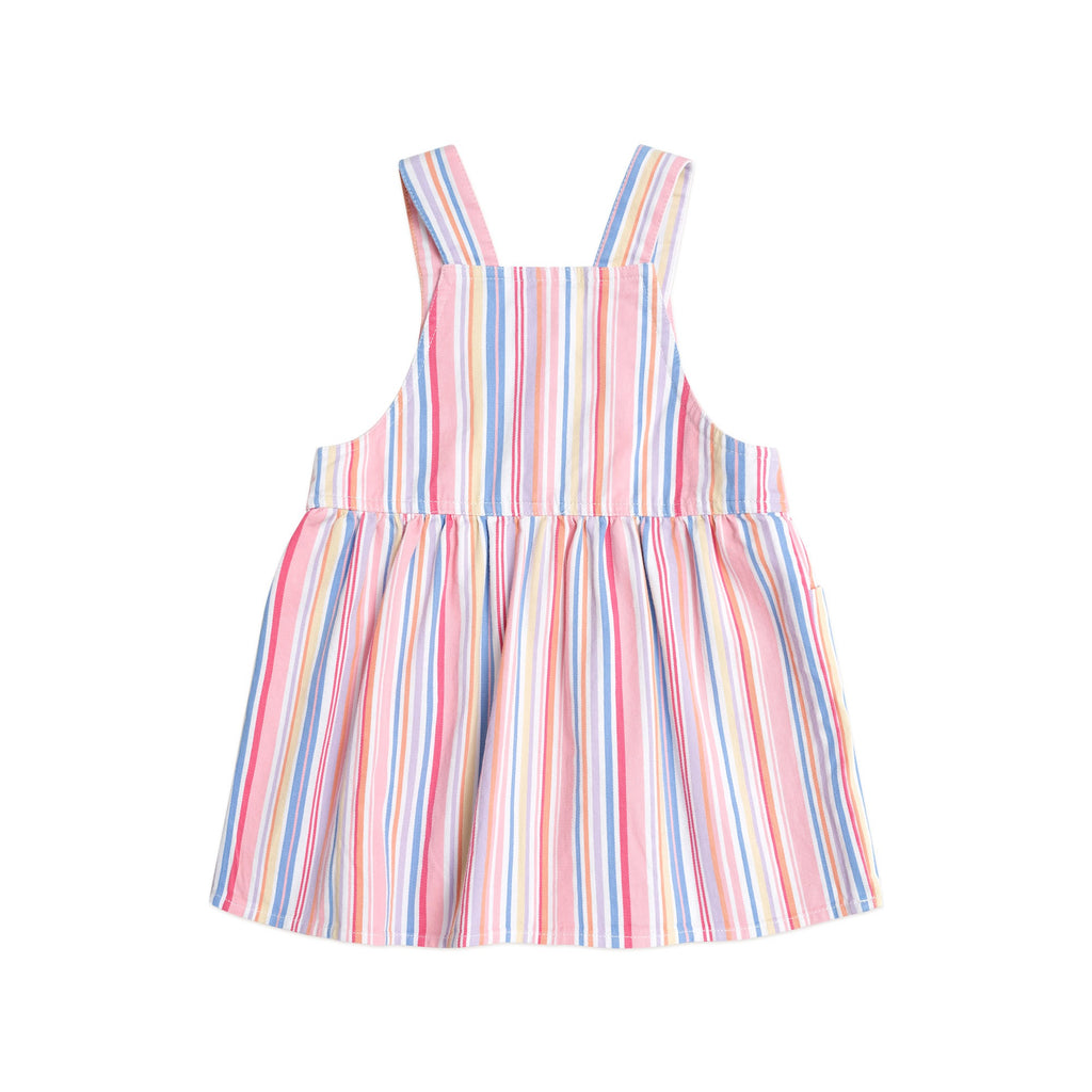 Pastel Stripe Pinafore Dress