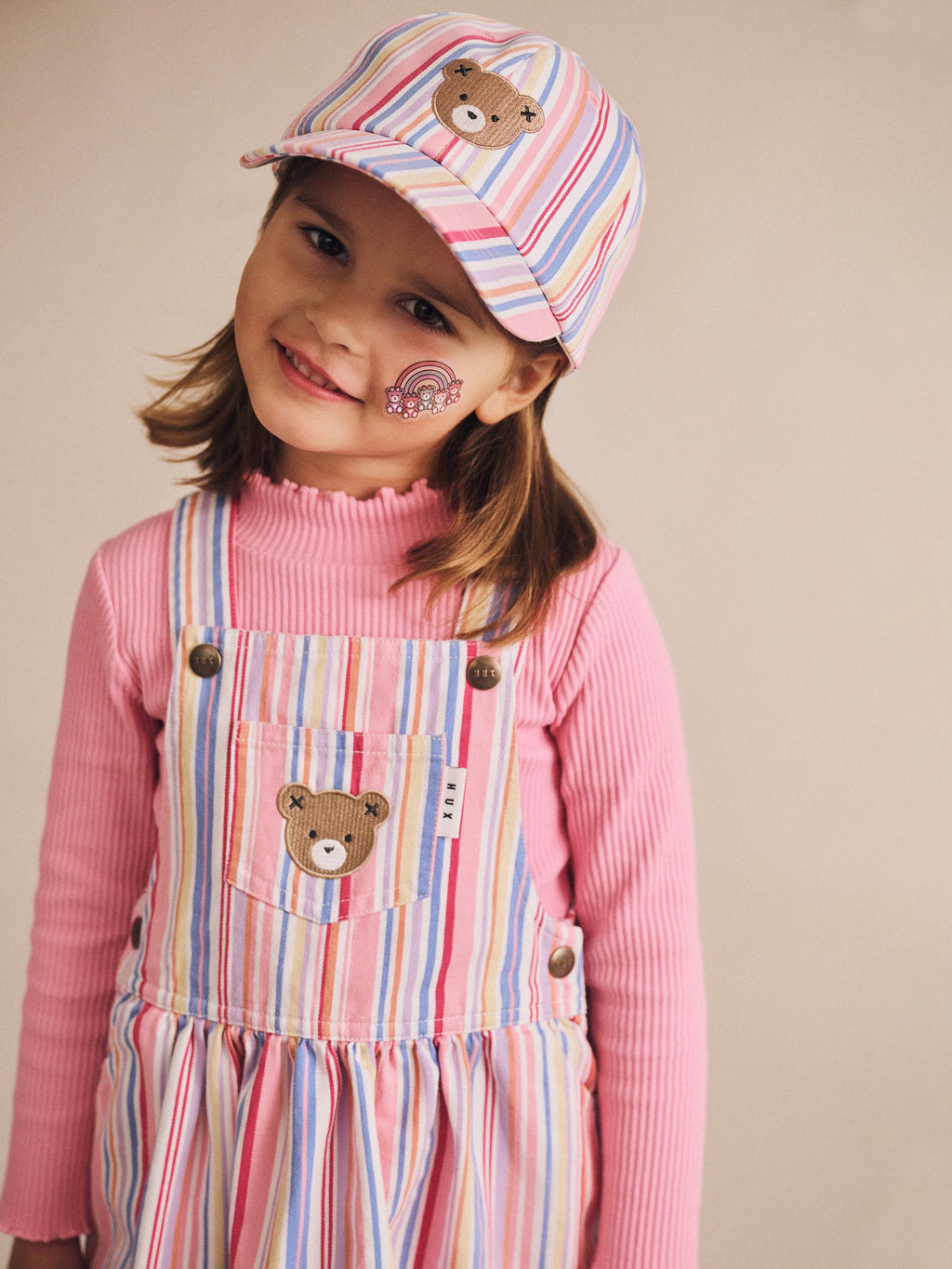 Pastel Stripe Pinafore Dress