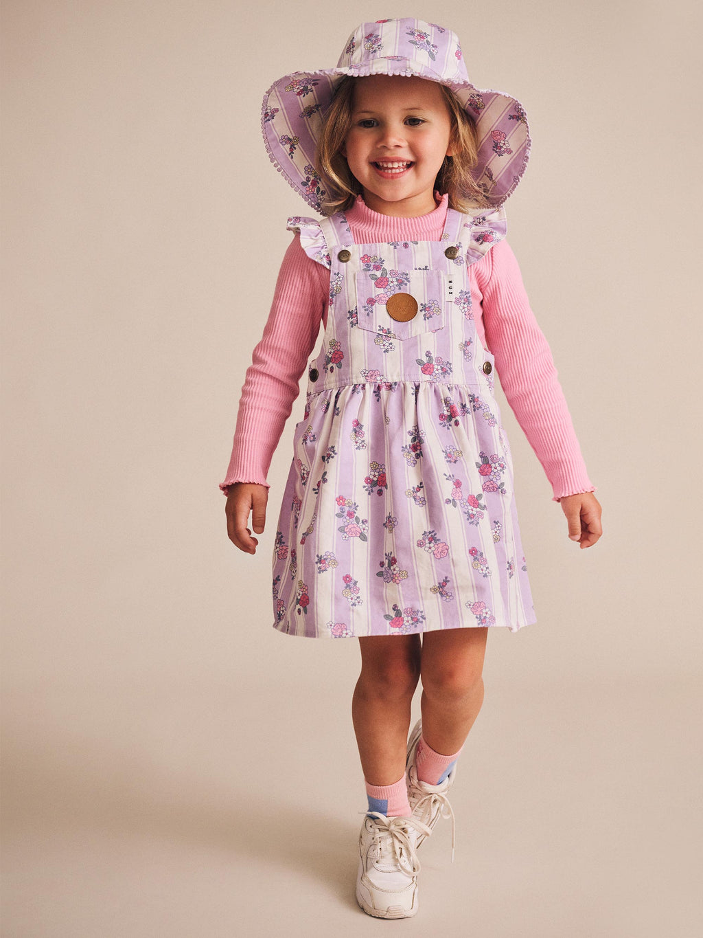 Vintage Bloom Pinafore Dress