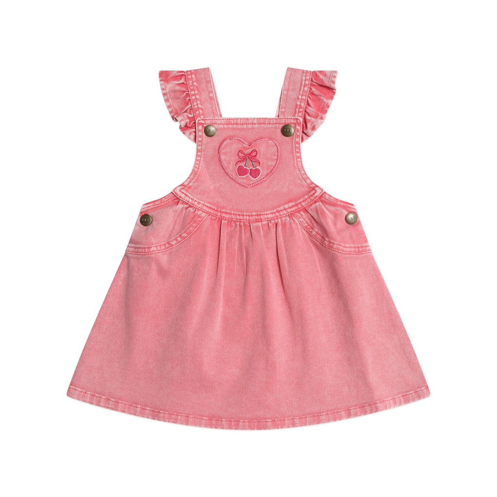 Cherry Heart Vintage Pinafore Dress