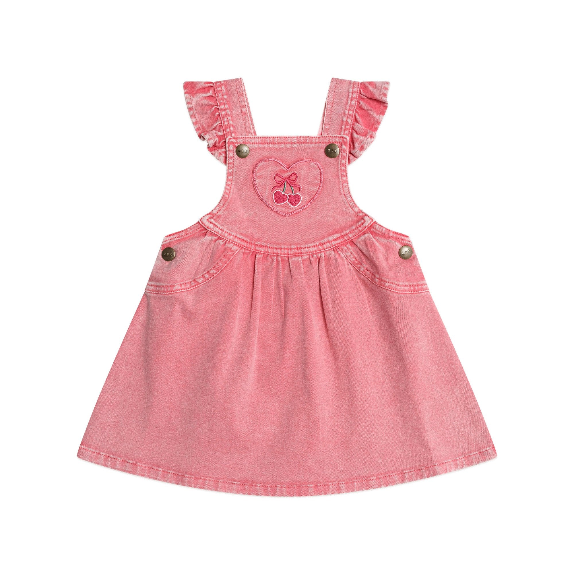 Huxbaby Cherry Heart Vintage Pinafore Dress