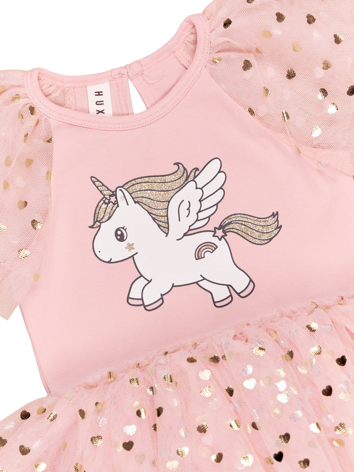 Huxbaby Glitter Unicorn Ballet Dress - Rosebud
