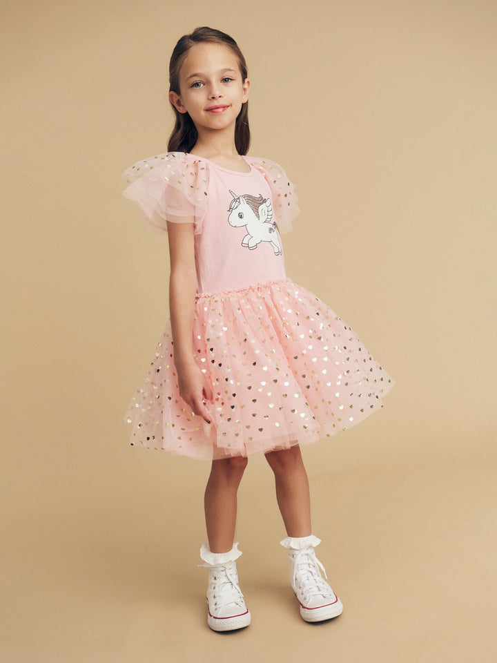 Huxbaby Glitter Unicorn Ballet Dress - Rosebud