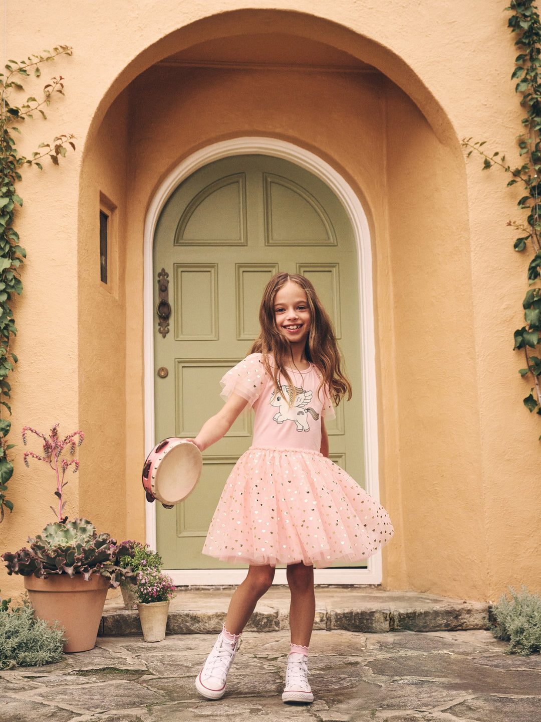 Huxbaby Glitter Unicorn Ballet Dress - Rosebud