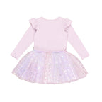 Rainbow Rib Ballet Dress - Bright Orchid