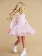 Rainbow Rib Ballet Dress - Bright Orchid