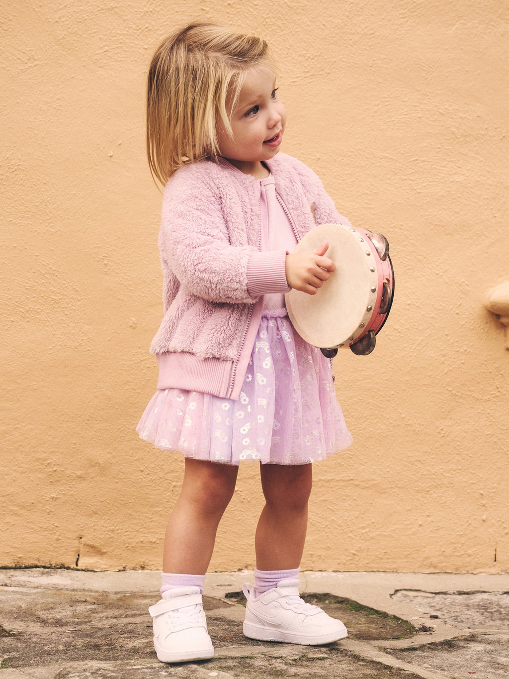 Rainbow Rib Ballet Dress - Bright Orchid