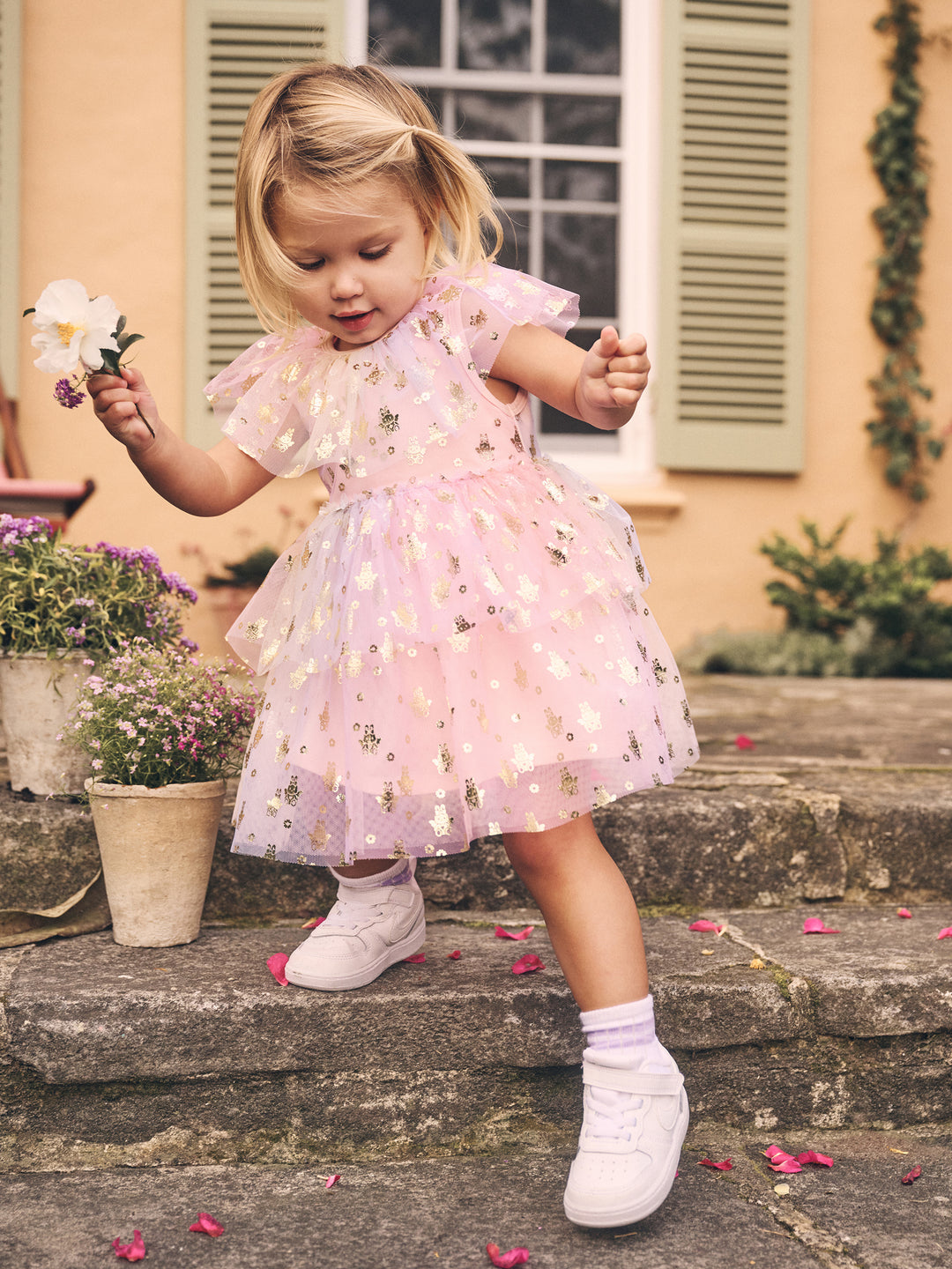 Huxbaby Fairy Bunny Tiered Party Dress