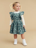 Peek A Boo Bunny Pinafore - Spruce