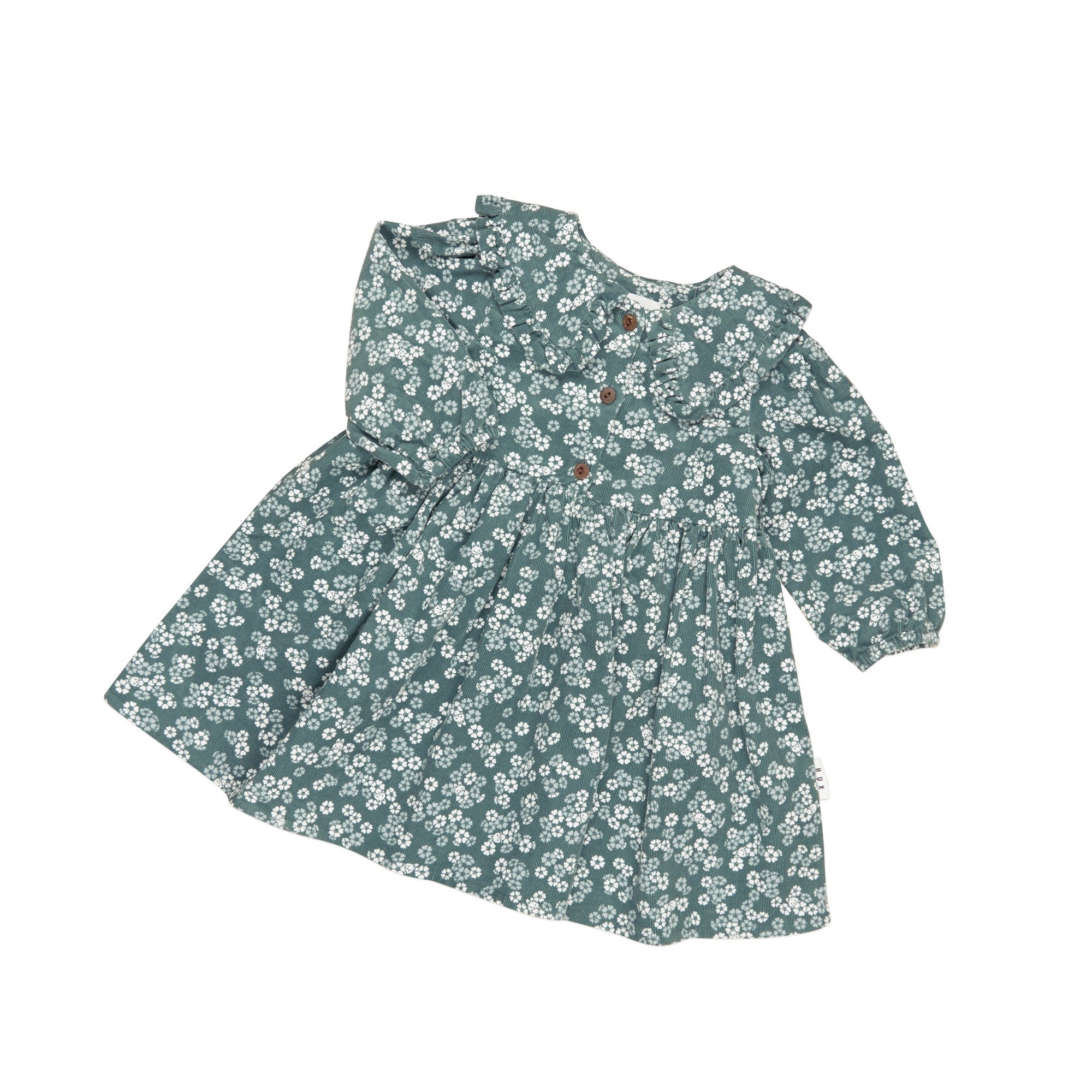 Peek A Boo Bunny Collar Dress - Spruce