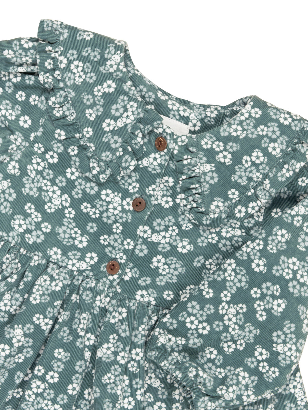 Peek A Boo Bunny Collar Dress - Spruce