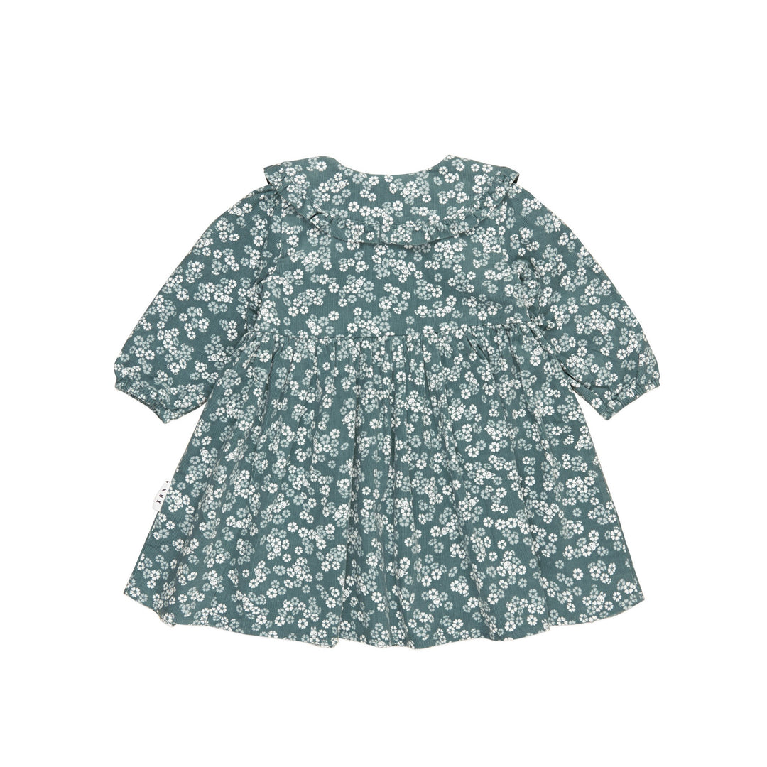 Huxbaby Peek A Boo Bunny Collar Dress - Spruce