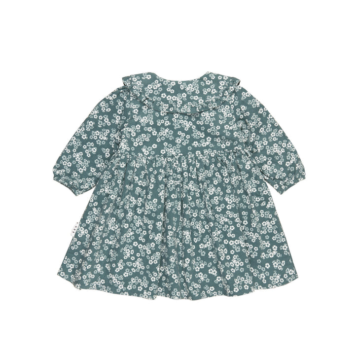 Huxbaby Peek A Boo Bunny Collar Dress - Spruce