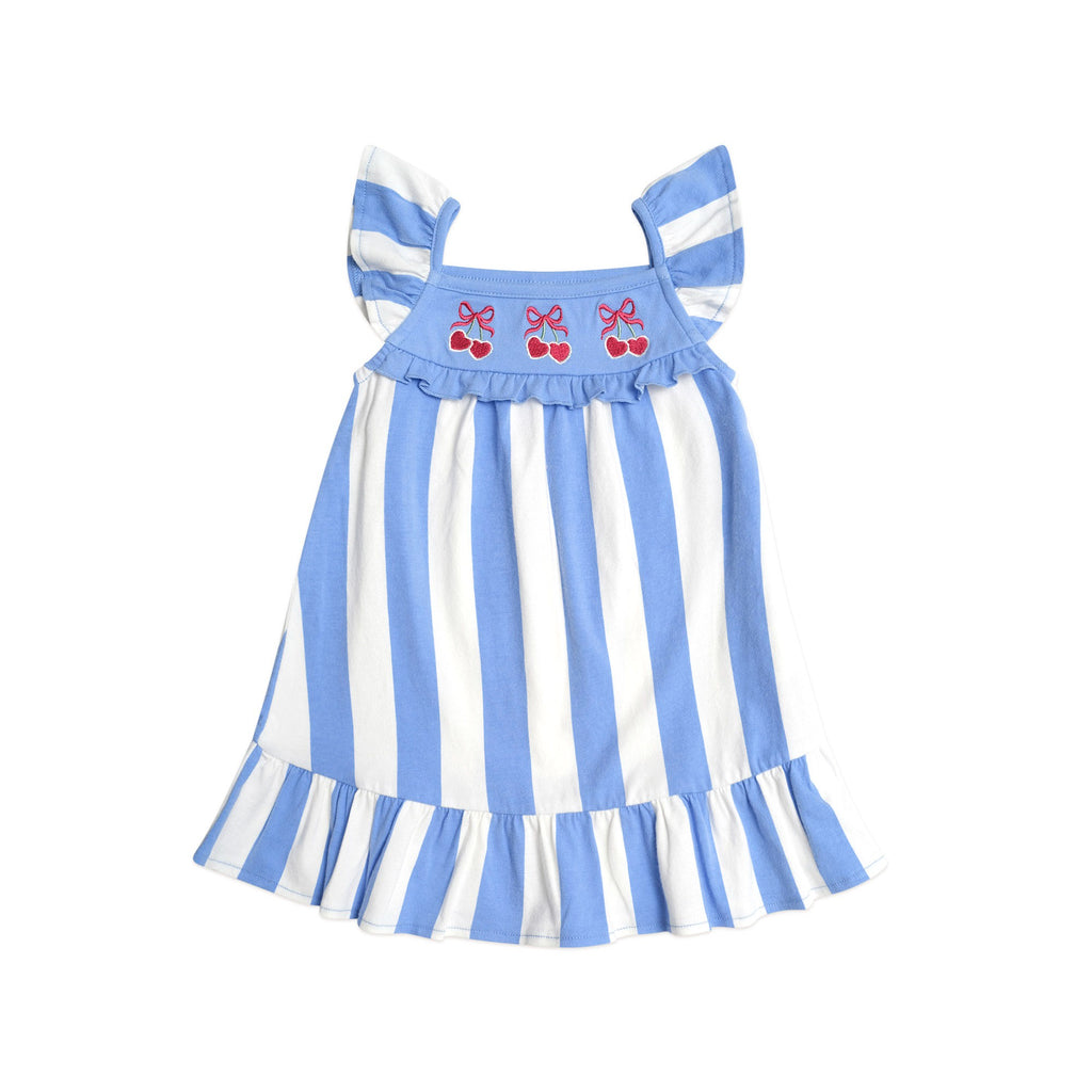 Seaside Cherry Stripe Dress