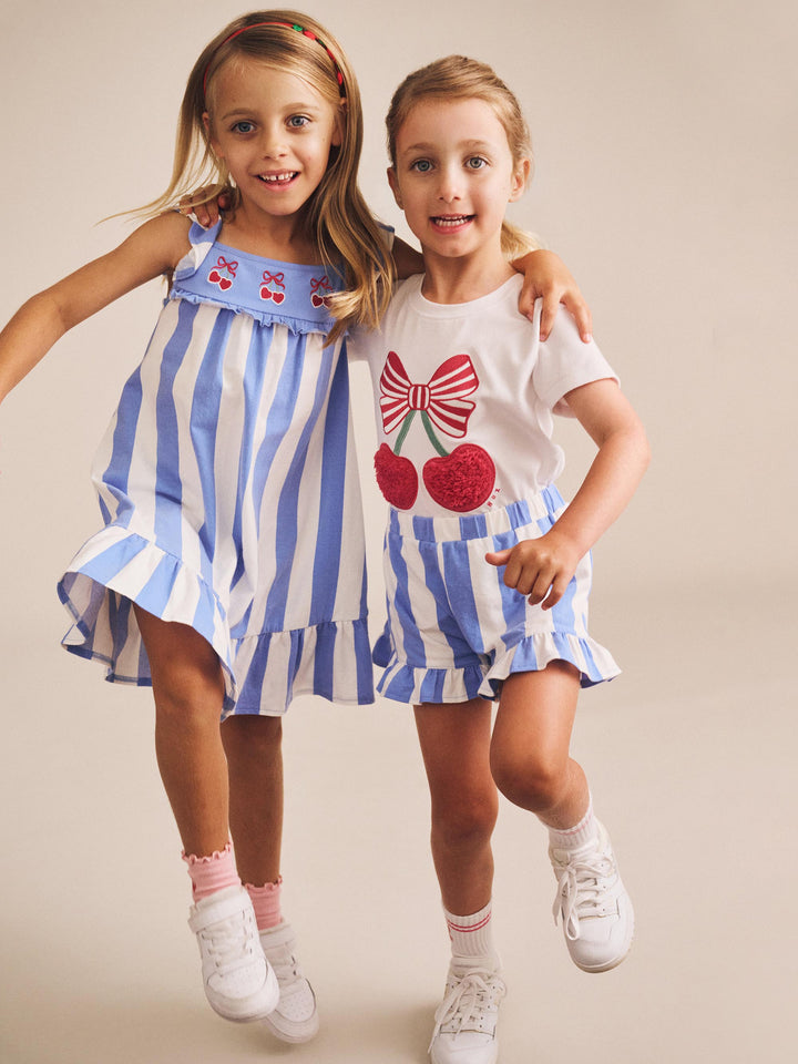 Huxbaby Seaside Cherry Stripe Dress