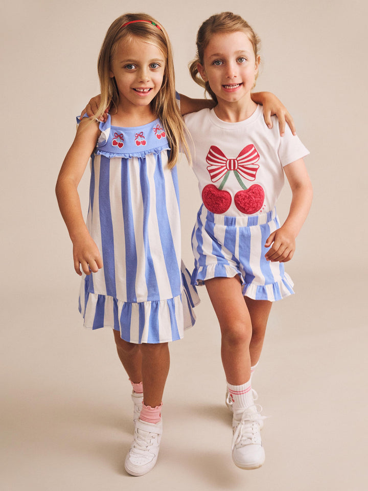 Huxbaby Seaside Cherry Stripe Dress