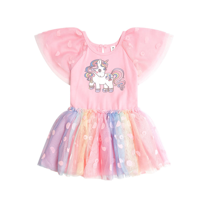 Huxbaby Rainbow Unicorn Tulle Dress