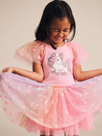 Huxbaby Rainbow Unicorn Tulle Dress