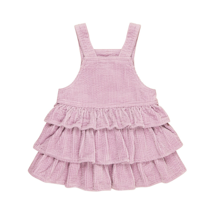 Huxbaby Cord Frill Overall Dress - Orchid