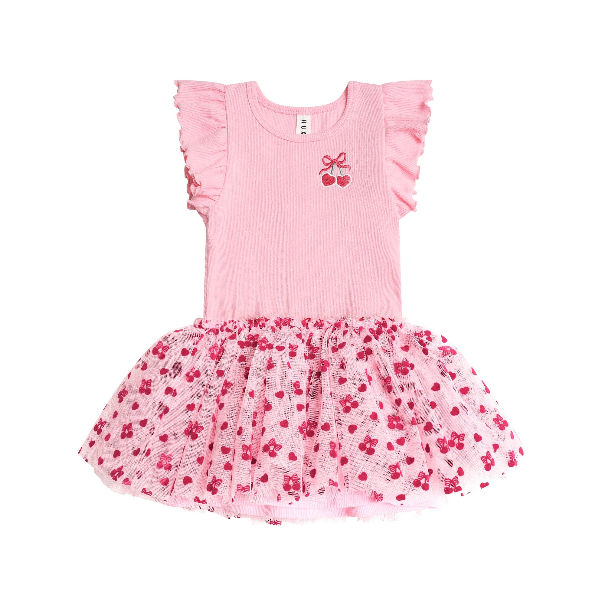 Huxbaby Cherry Pie Rib Tulle Dress