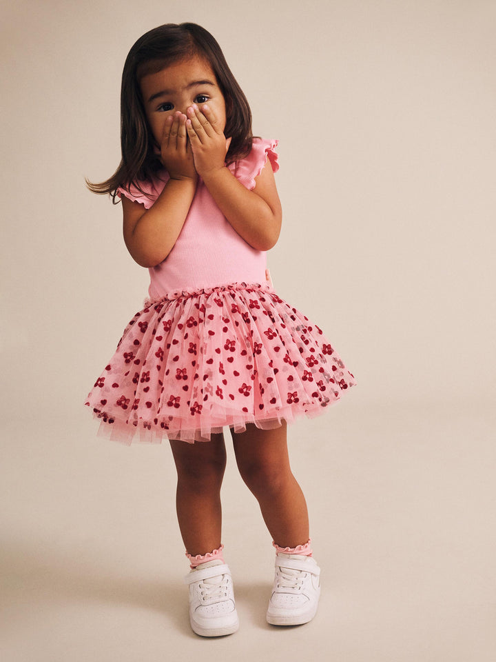Huxbaby Cherry Pie Rib Tulle Dress