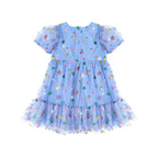 Huxbaby Fruit Salad Puff Sleeve Tulle Dress