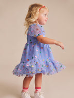 Huxbaby Fruit Salad Puff Sleeve Tulle Dress
