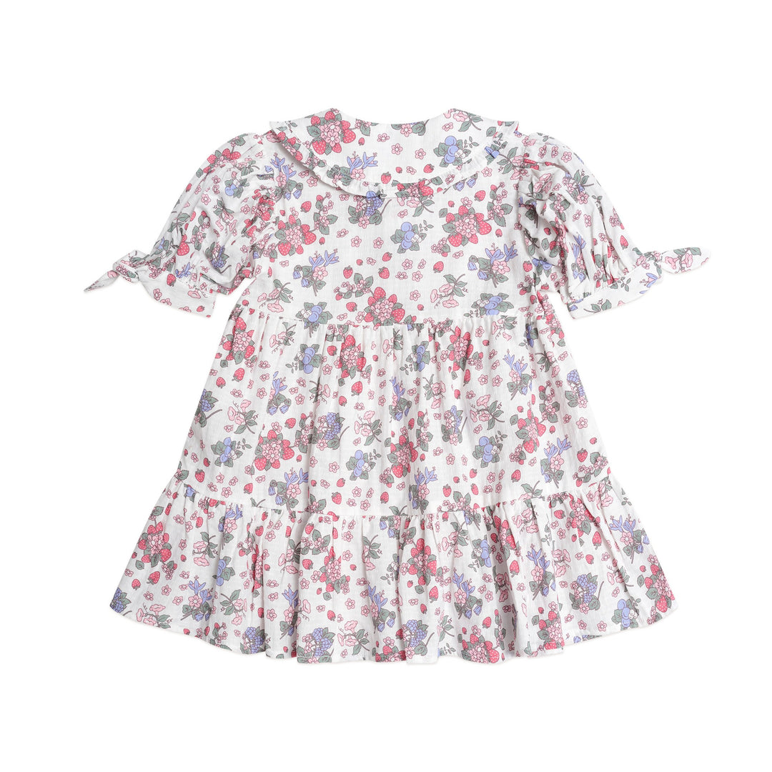 Huxbaby Strawberry Garden Tiered Smock Dress