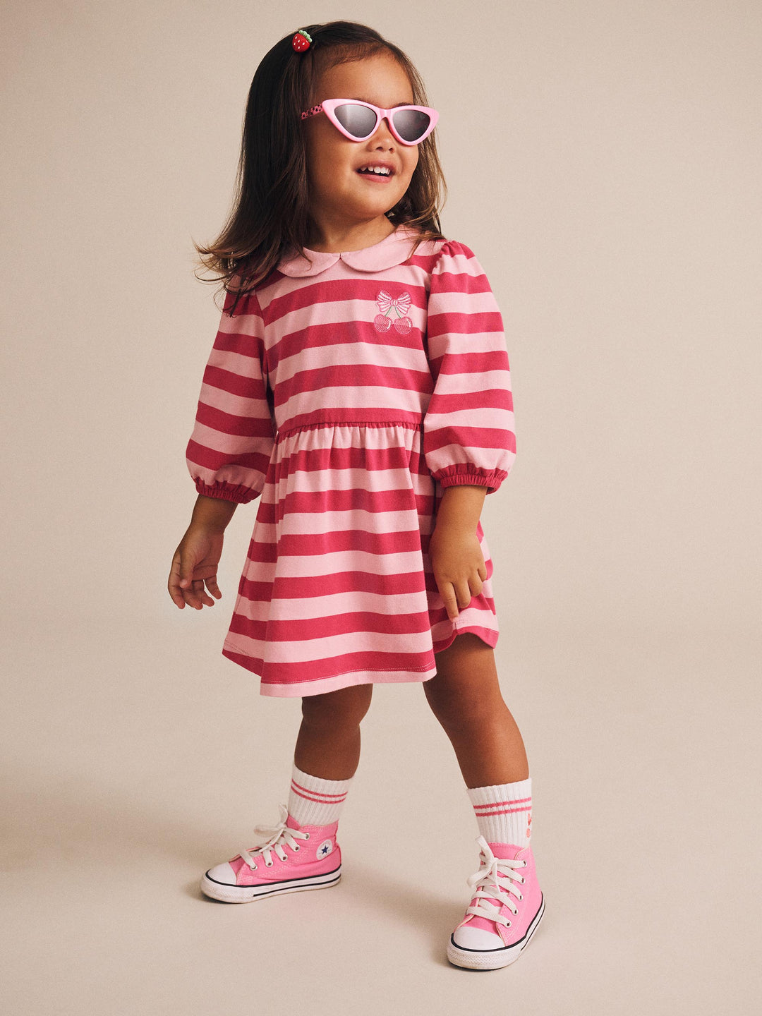 Huxbaby Cherry Pie Puff Sleeve Dress