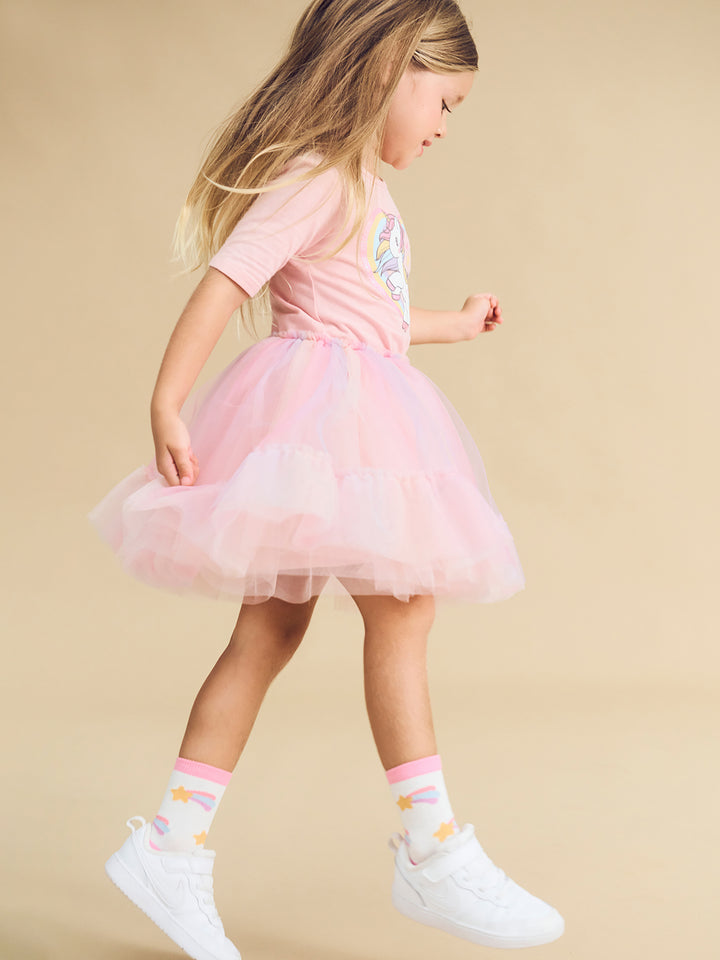 Huxbaby Rainbow Unicorn Ballet Dress - Candy