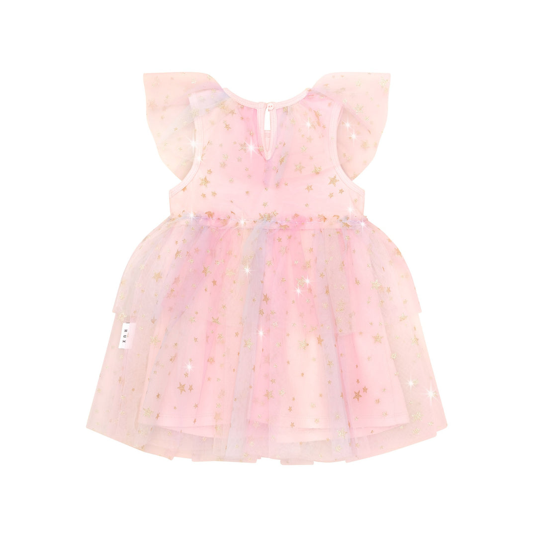 Huxbaby Starry Rainbow Frill Tulle Dress - Rainbow