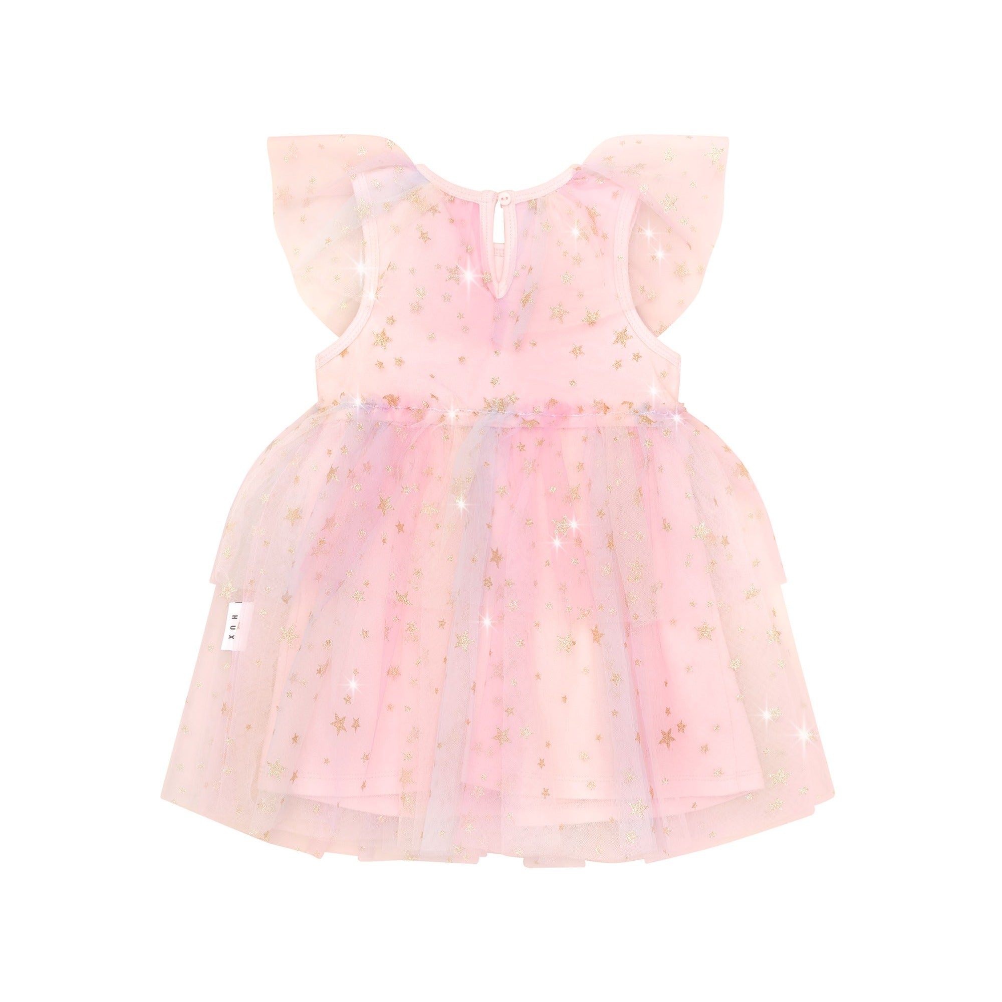 Starry Rainbow Frill Tulle Dress - Rainbow