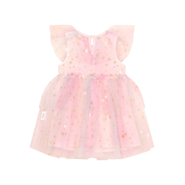 Huxbaby Starry Rainbow Frill Tulle Dress - Rainbow