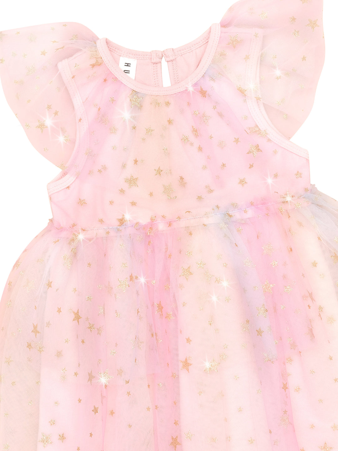 Huxbaby Starry Rainbow Frill Tulle Dress - Rainbow