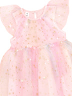 Starry Rainbow Frill Tulle Dress - Rainbow