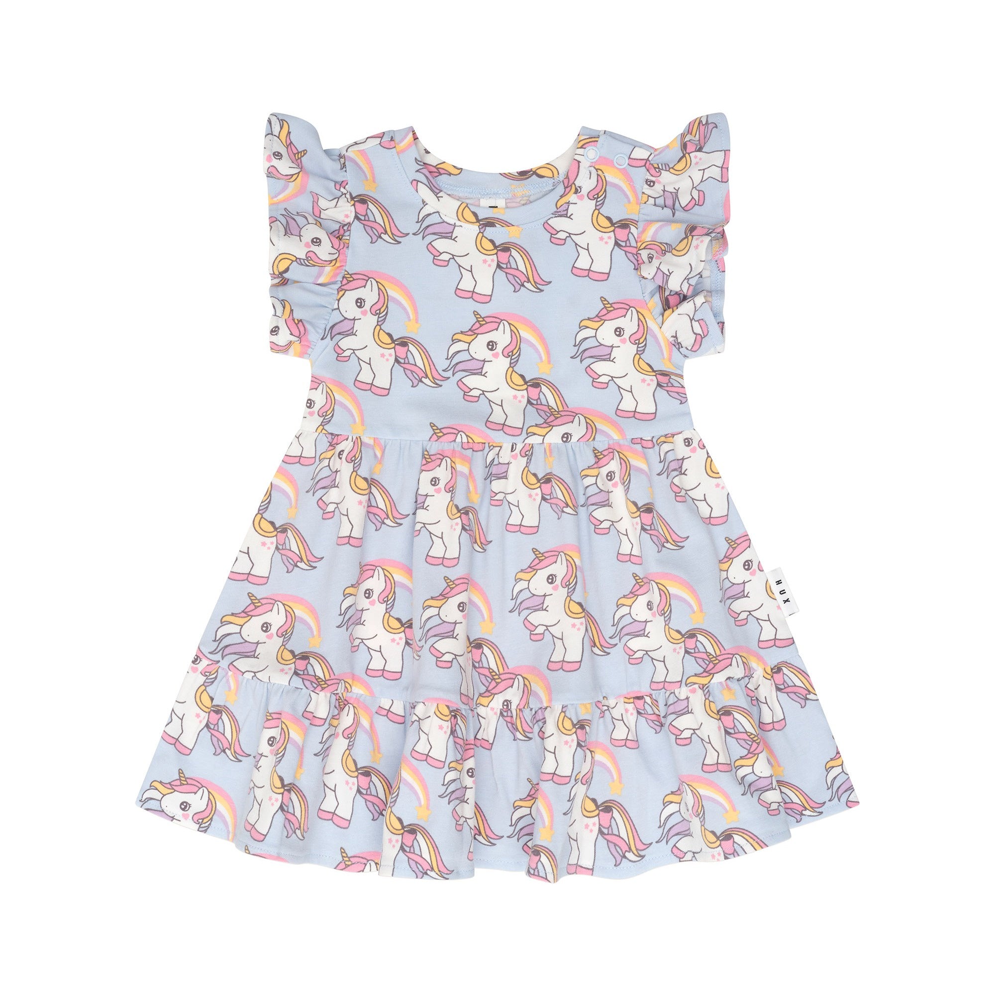 Rainbow Unicorn Tier Dress - Ice Water